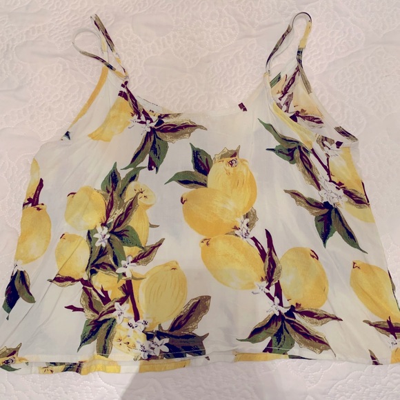 Lemon Print Cropped Tank - Picture 4 of 4